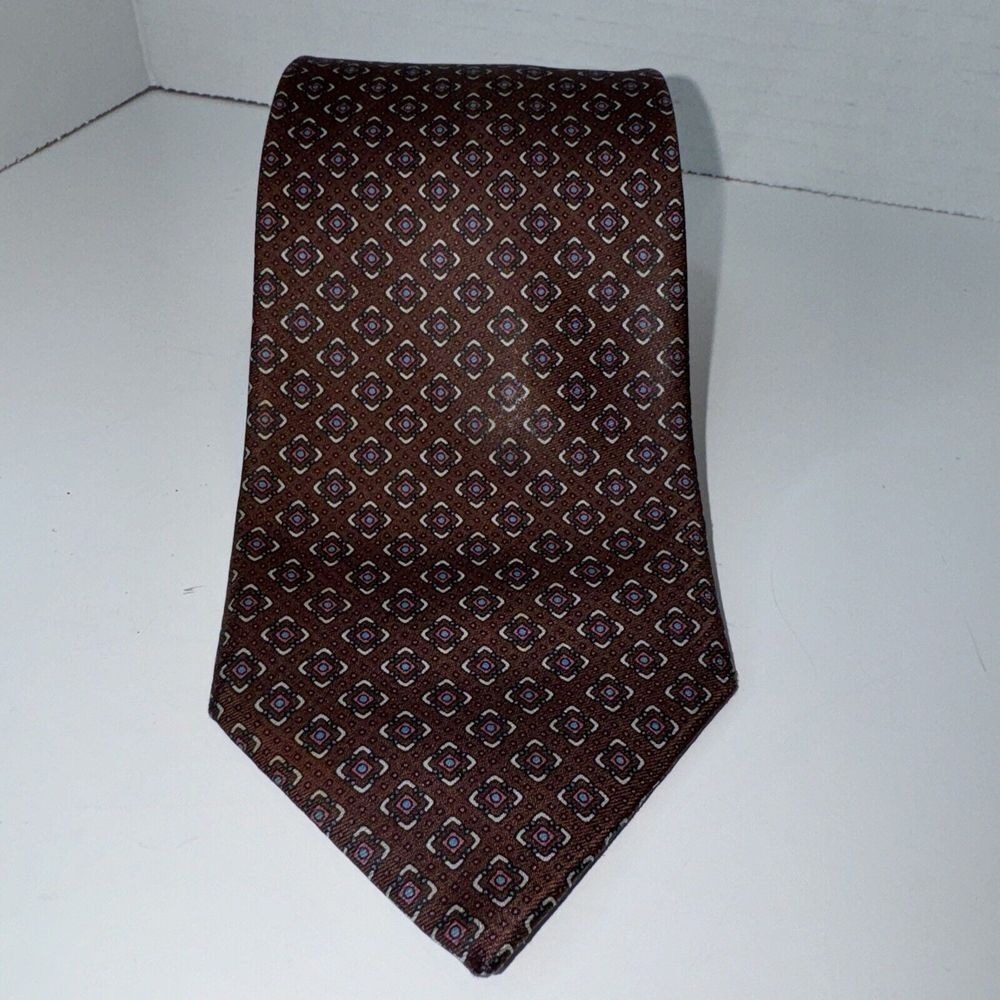 Gant Neck Tie Men Brown 100% Silk 59" Long 3" Wide USA Made